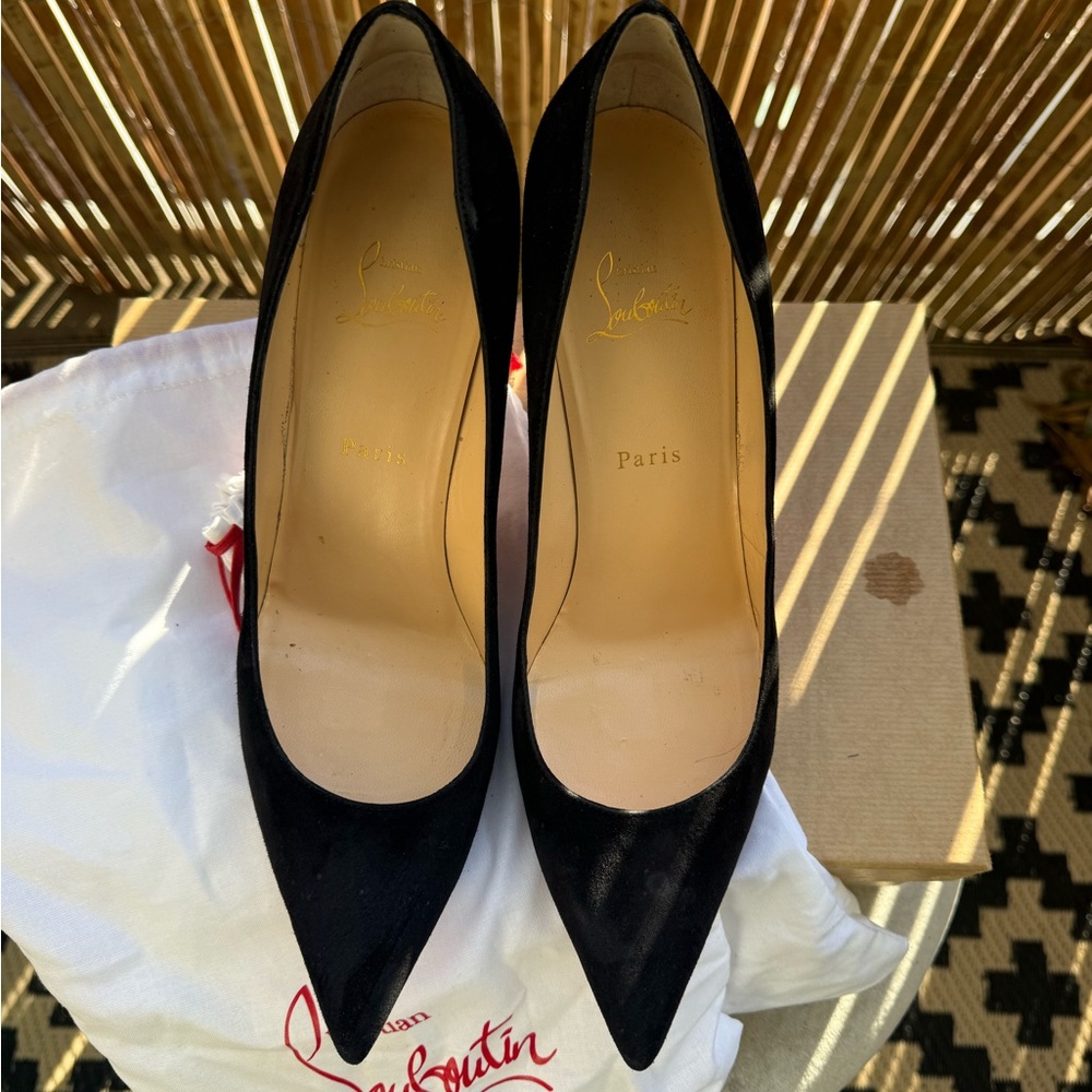 Christian Louboutin Kate 85mm 42 Black Suede